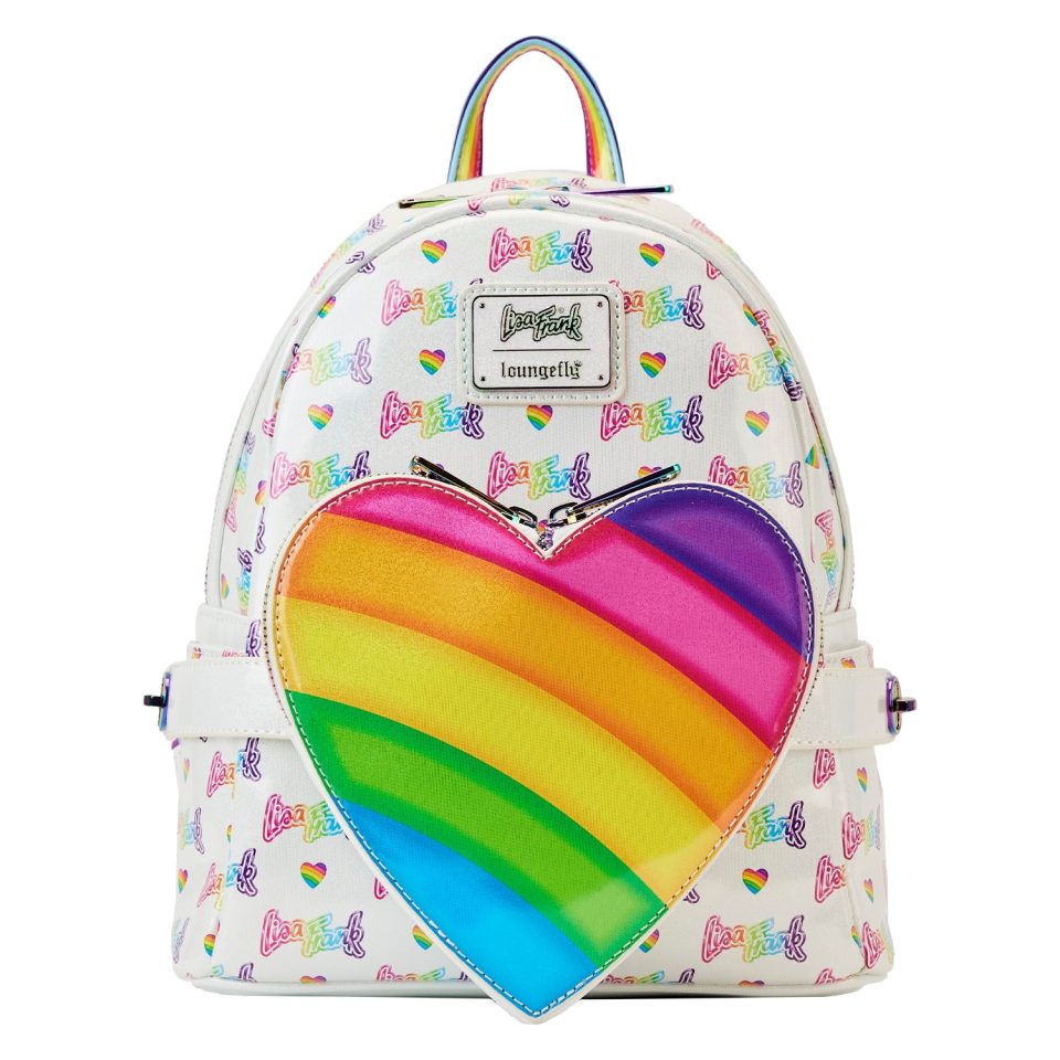 Rainbow Heart Mini Backpack with Waist Bag