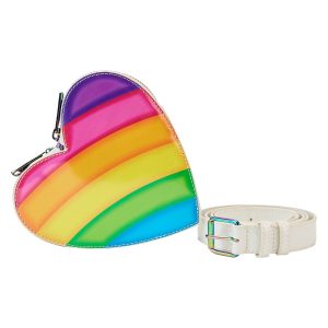 Rainbow Heart Mini Backpack with Waist Bag