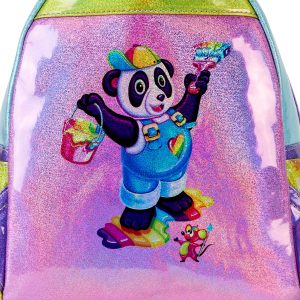 Holographic Glitter Color Block Mini Backpack