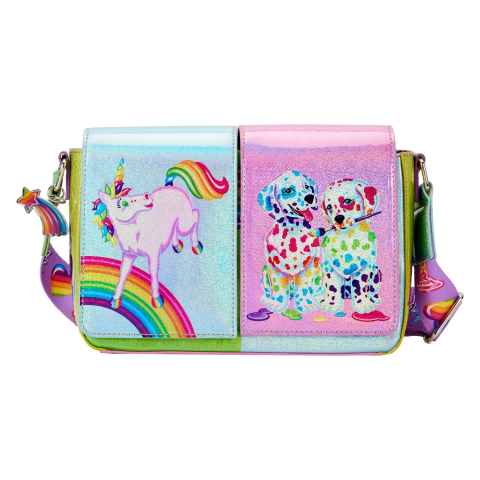 Holographic Glitter Color Block Crossbody Bag