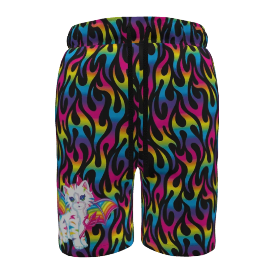 Lisa Freak Black Angel Kitty Devil Men's Shorts