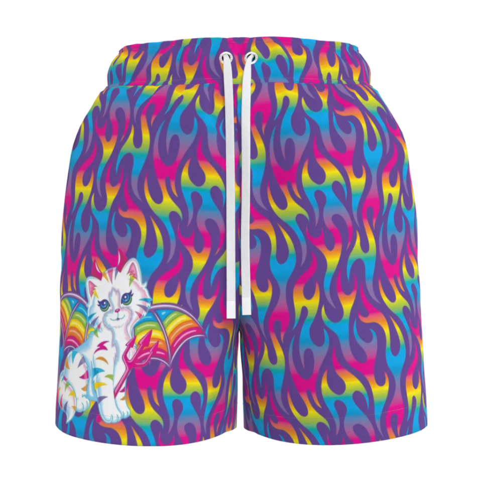 Lisa Freak Purple Angel Kitty Devil Women's Shorts
